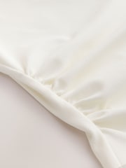 Ecru Asymmetric Sleeveless Drape Top - Image 7 of 8