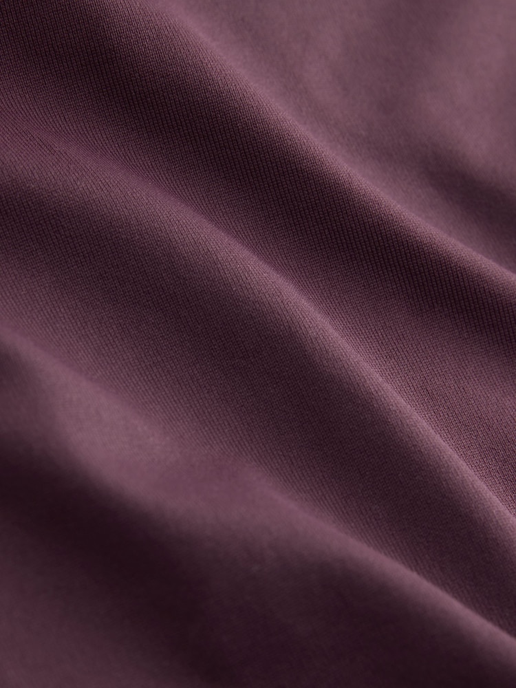 Wine Soft Touch Slinky Sleeveless Halter Neck Hardware Top - Image 7 of 7