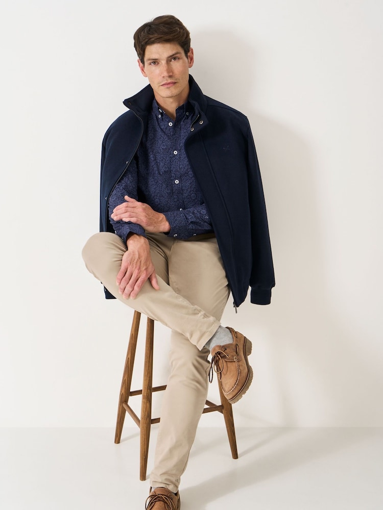 Crew Clothing Blue Cotton Shirt - Image 2 of 4 Crew Clothing Blue Cotton Shirt - Image 2 of 4