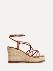 Linzi Brown Gaze Strappy Platform Wedge Sandals - Image 2 of 5