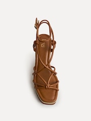 Linzi Brown Gaze Strappy Platform Wedge Sandals - Image 4 of 5