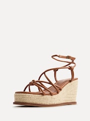 Linzi Brown Gaze Strappy Platform Wedge Sandals - Image 5 of 5