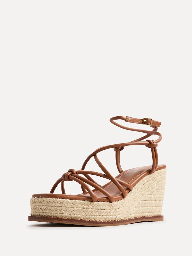 Linzi Brown Gaze Strappy Platform Wedge Sandals - Image 5 of 5