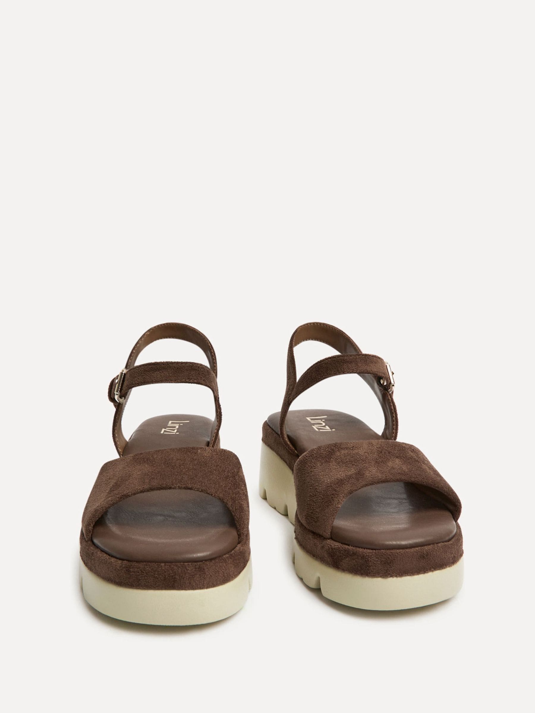 Buy Linzi Brown Nyla Front Strap Platform Sandals from Next South