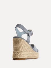 Linzi Blue Noa Crossover Platform Wedge Sandals - Image 5 of 5