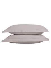The Linen Consultancy Silver TLC 5 Star Hotel Concept 500TC Cotton Sateen Oxfor Pillowcase - Image 1 of 3