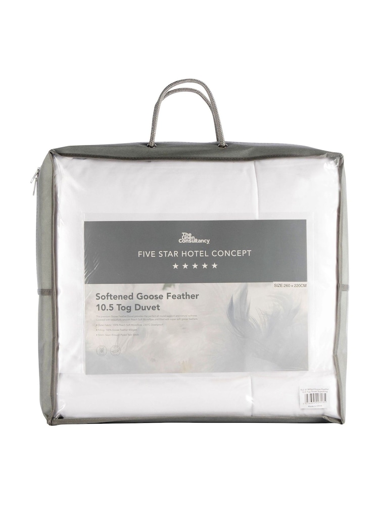 The Linen Consultancy 5 Star Hotel Concept Softened Goose Feather Duvet - Image 2 of 2 The Linen Consultancy 5 Star Hotel Concept Softened Goose Feather Duvet - Image 2 of 2