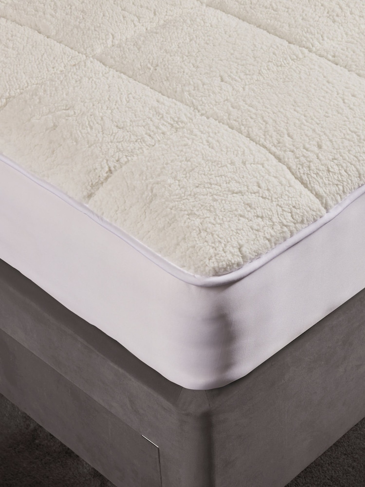 The Linen Consultancy Cream 5つ星ホテルコンセプト・ソフトフリース・マットレスプロテクター - 画像 1 / 2