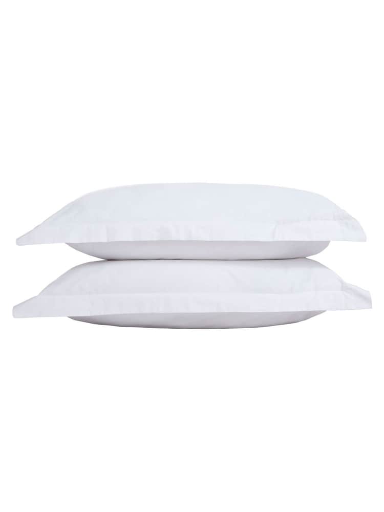 The Linen Consultancy White TLC 5 Star Hotel Concept 500TC Cotton Sateen Oxfor Pillowcase - Image 1 of 3