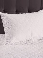 The Linen Consultancy TLC 5 Star Hotel Concept Pure Cotton Quilted White Pillo Protector - Image 1 of 2