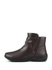 Pavers Brown Wide Fit Leather Ankle Boots - Image 1 of 5