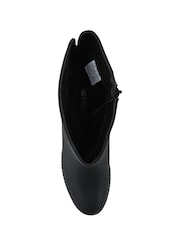 Pavers Black Block Heel Long Boots - Image 4 of 5