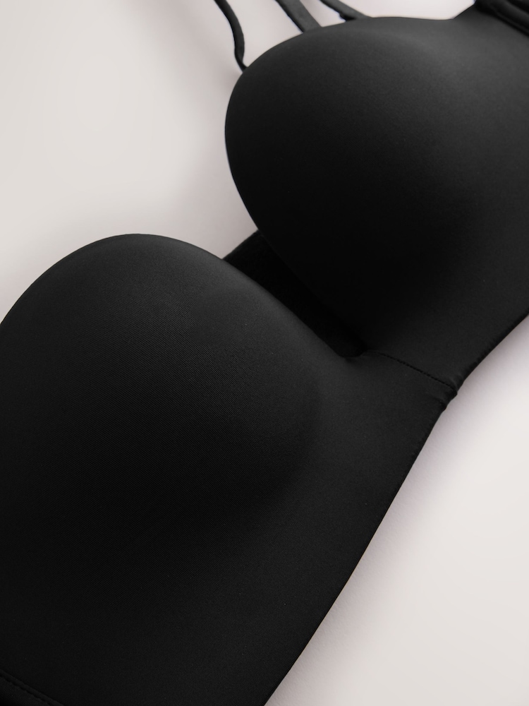 Black Push Up Non-Wire Strapless & Multiway Bra - Image 2 of 3