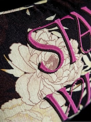 Rockett St George Pink Stay Wild Embroidered Slogan Printed Cushion - Image 4 of 7