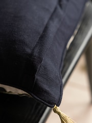 Rockett St George Black Harlequin Cotton Velvet Cushion - Image 5 of 5
