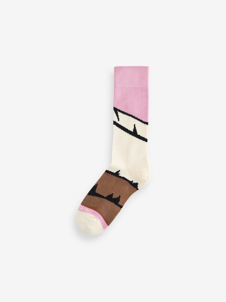 Sealskinz Pink Trowse Single Layer Bamboo Mid Length Hiking Socks - Image 1 of 1