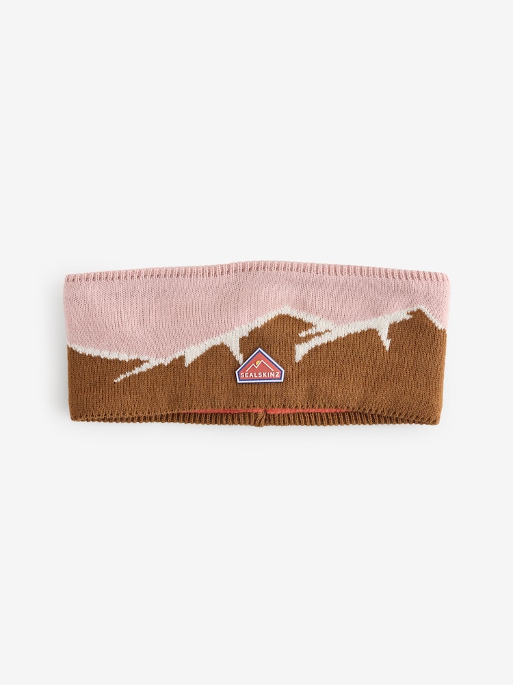 Sealskinz Pink Tilney Knitted Hiking Headband - Image 1 of 1 Sealskinz Pink Tilney Knitted Hiking Headband - Image 1 of 1