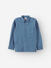 Cotton On Blue Carter Long Sleeve Skate Shirt - Image 1 of 2