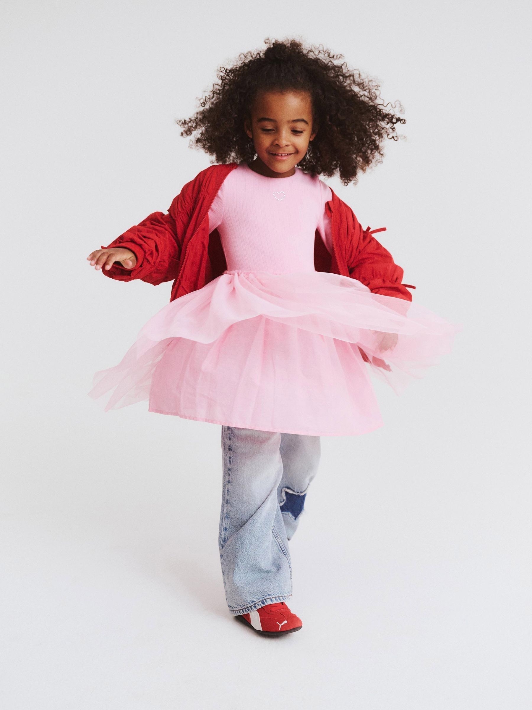 Buy Cotton On Pink Harper Long Sleeve Tulle Dress from Next Australia