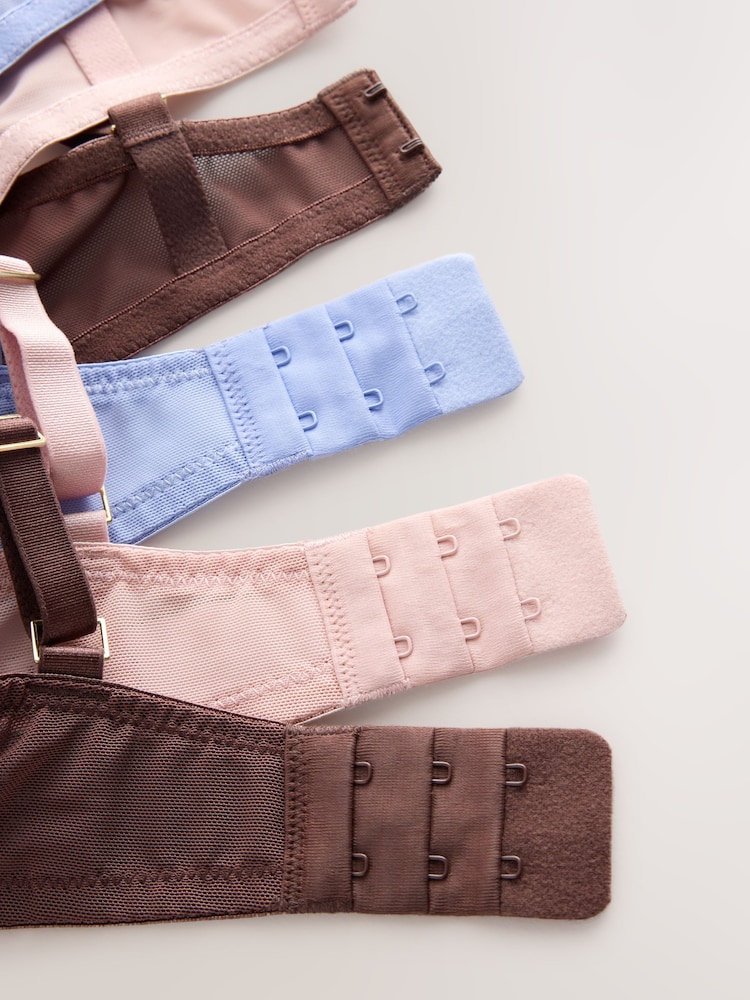 Chocolate Spot/Pink/Blue DD+ Non Padded Plunge Bras 3 Pack - Image 11 of 11 Chocolate Spot/Pink/Blue DD+ Non Padded Plunge Bras 3 Pack - Image 11 of 11