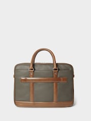 Osprey London Green The Frontline Waxed Canvas & Leather Laptop Bag - Image 3 of 6
