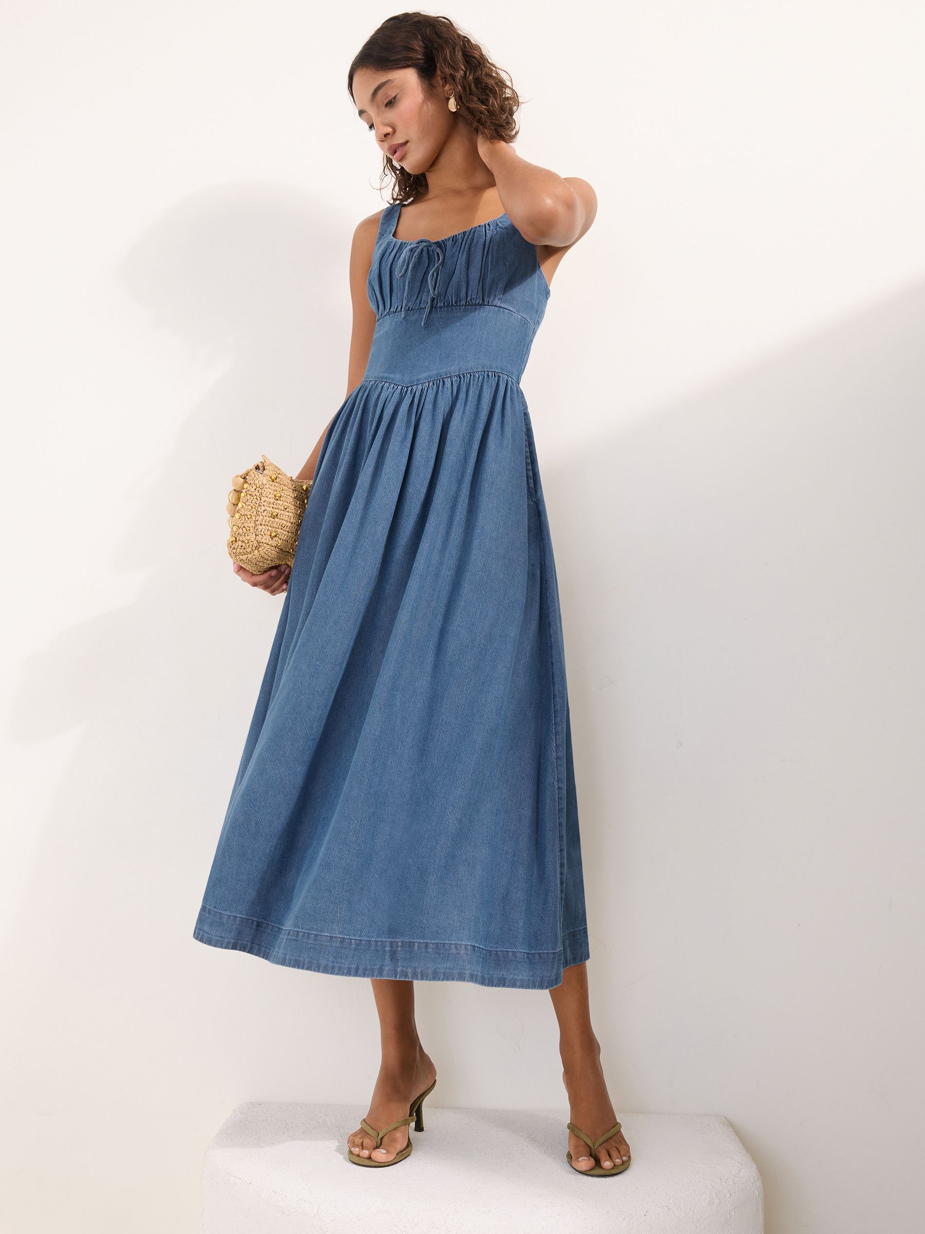Buy Friends Like These X Lucy Mecklenburgh Mid Blue Gathered Waist