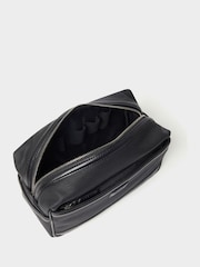 Osprey London The Frontline Waxed Canvas & Leather Black Washbag - Image 4 of 4