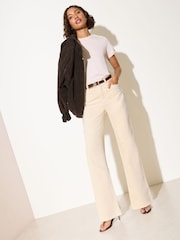 Friends Like These Ecru Bootcut Corduroy Trousers - Image 1 of 5