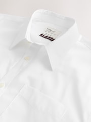 White Poplin Regular Fit Cotton Long Sleeve Archive Collection Shirt - Image 9 of 9
