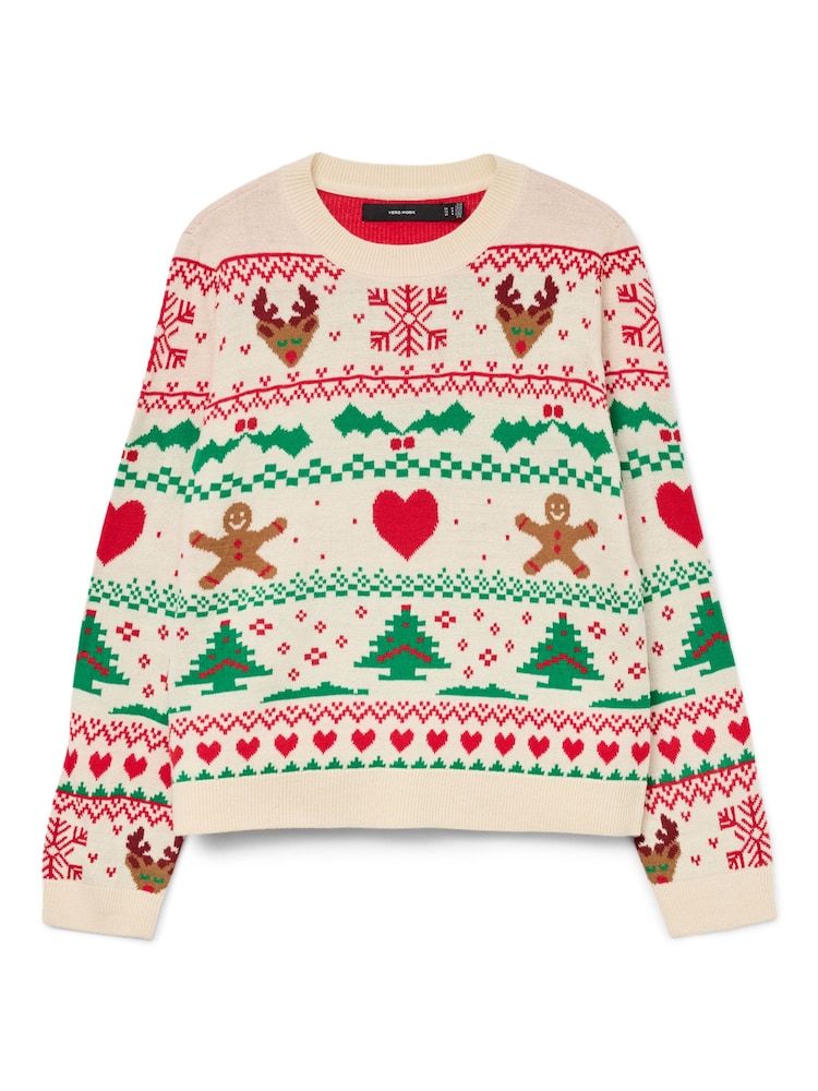 VERO MODA Cream Gingerbread Novelty Christmas Jumper - Image 4 of 4 VERO MODA Cream Gingerbread Novelty Christmas Jumper - Image 4 of 4