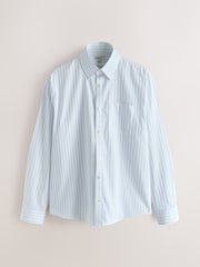 White/Blue Stripe Regular Fit Cotton Long Sleeve Archive Collection Shirt - Image 7 of 9