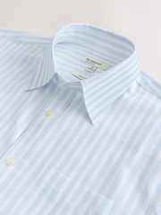 White/Blue Stripe Regular Fit Cotton Long Sleeve Archive Collection Shirt - Image 9 of 9