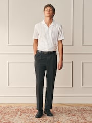 White Stripe Regular Fit Cotton Long Sleeve Archive Collection Shirt - Image 2 of 9