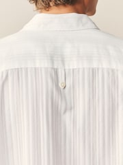 White Stripe Regular Fit Cotton Long Sleeve Archive Collection Shirt - Image 6 of 9
