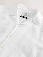 White Stripe Regular Fit Cotton Long Sleeve Archive Collection Shirt - Image 8 of 9