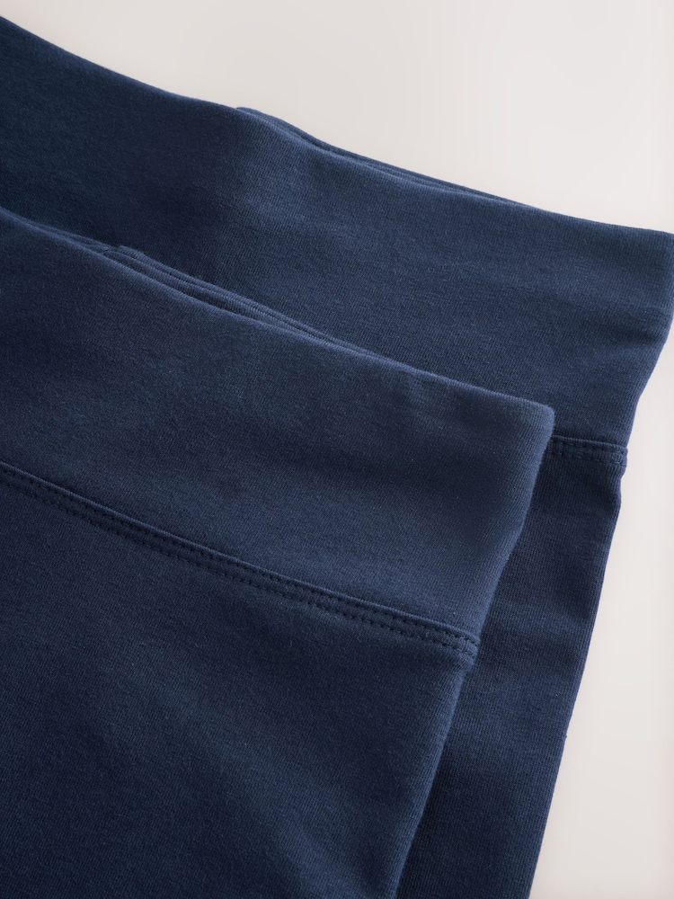 Navy Blue Cotton Rich High Waist Stretch Cycle Shorts 2 Pack (3-16yrs) - Image 10 of 10 Navy Blue Cotton Rich High Waist Stretch Cycle Shorts 2 Pack (3-16yrs) - Image 10 of 10