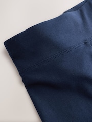 Navy Blue Cotton Rich High Waist Stretch Cycle Shorts 2 Pack (3-16yrs) - Image 8 of 10