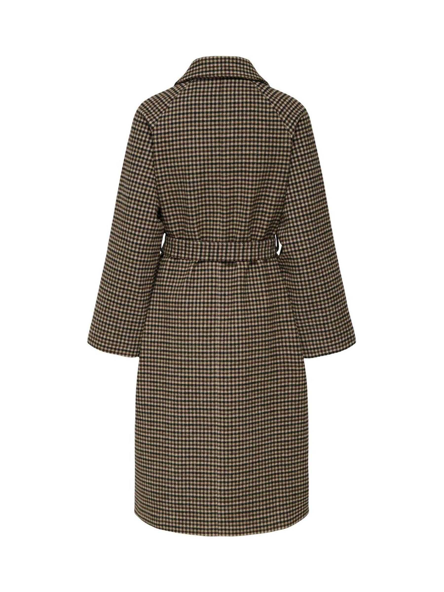 Buy JDY Brown Checked Belted Long Coat from Next Germany