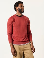 FatFace Rye Red Crew Neck Knitted Jumper - Image 1 of 6