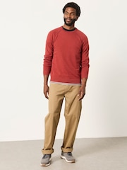 FatFace Rye Red Crew Neck Knitted Jumper - Image 3 of 6