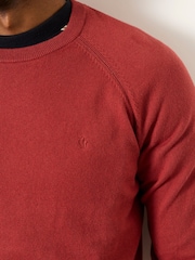 FatFace Rye Red Crew Neck Knitted Jumper - Image 5 of 6