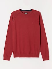 FatFace Rye Red Crew Neck Knitted Jumper - Image 6 of 6