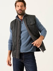 FatFace Rye Blue Denim Half Neck Knitted Jumper - Image 4 of 5