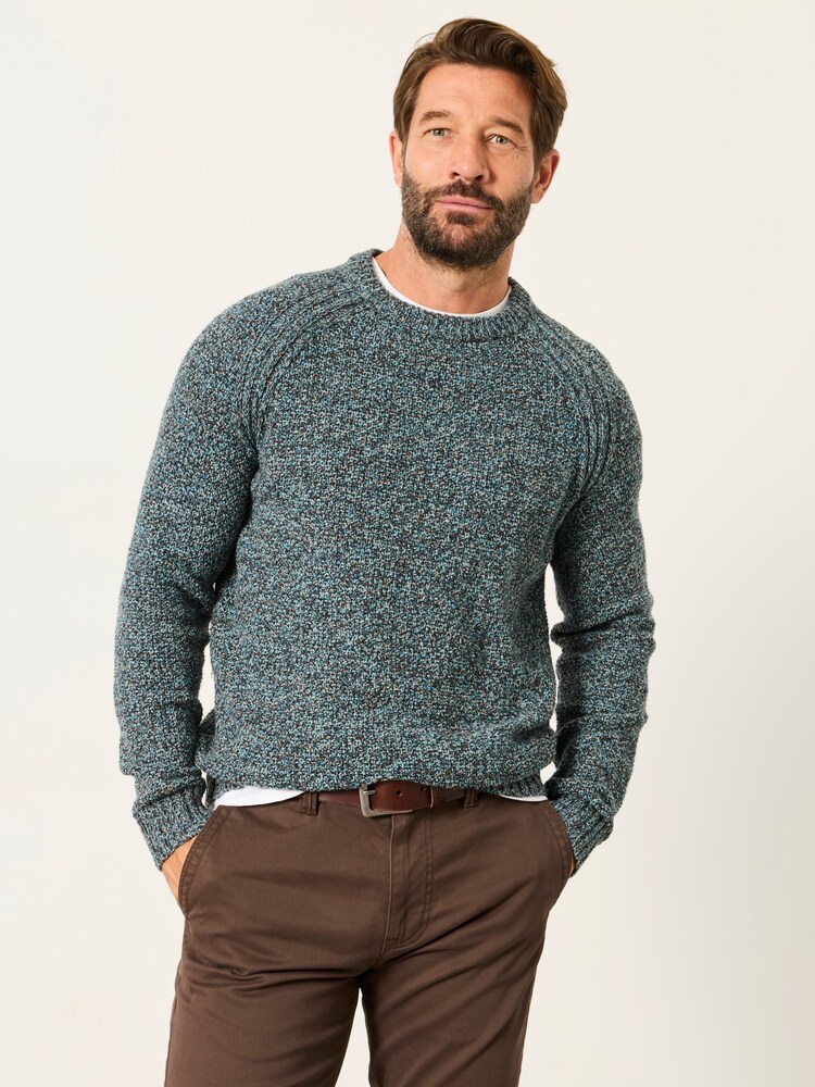 FatFace Penton Teal Blue Crew Neck Jumper - Image 1 of 7 FatFace Penton Teal Blue Crew Neck Jumper - Image 1 of 7