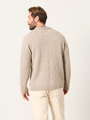 FatFace Milport Natural Knitted Crew Neck Jumper - Image 3 of 7