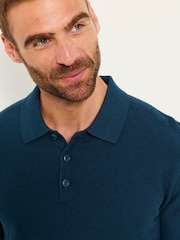 FatFace Rye Dark Teal Knitted Long Sleeve Jumper - Image 3 of 5