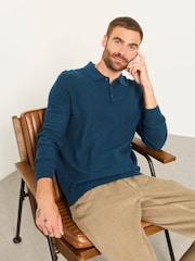 FatFace Rye Dark Teal Knitted Long Sleeve Jumper - Image 5 of 5