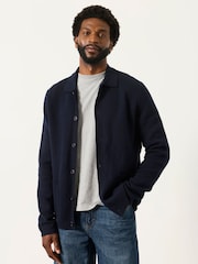 marine - Cardigan FatFace en maille à col boutonné sur le devant - Image 2 de 6