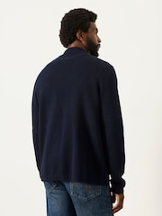 marine - Cardigan FatFace en maille à col boutonné sur le devant - Image 3 de 6