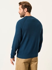 FatFace Rye Dark Teal Crew Neck Knitted Jumper - Image 2 of 5
